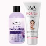 GLOBUS NATURALS Radiant Skin Care Combo Lavender Bliss Body Lotion & Morfair Cream