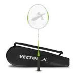 Vector X VXB 80 Badminton Racquet Aluminium Head and Steel Shaft with Full Cover (Green)