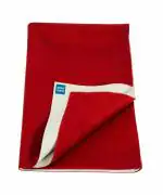 Mee Mee Reusable Water Proof Cotton Bed Protector Sheet/Extra Absorbent Mat/Dry Sheets/Urine Sheet/Dry Mat(Large, Maroon)(140CmX100Cm)