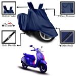 Kedit Bajaj Chetak Motorcycle Bike Scooty Cover Navy Blue Colour Water Resistant - UV Protection & Dust Proof Imported Fabric Quality,Sun Protection,Weather Bike - Scooty Two Wheeler Body CoverBajaj Chetak