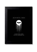 Blue Nexus Batman Famous Quotes Why do we Fall Wall Poster with Wall Frame Room Art Painting Collection A4 size 10x13