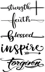 Ordershock Waterproof Forgiven with Strength Temporary Body Tattoo