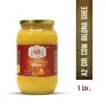 YOGRATNAYOGI A2 Gir Desi Cow Ghee Contains Beta-Casein Protein Bilona Method Fresh Pack of 1 Ghee 1000 ml Glass Bottle