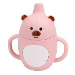 Adore Skippy Character Hood Silicone Spout Sipper with Handle- Pink Teddy