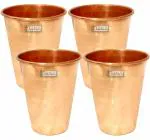 Prisha India Craft Pure Copper Glass Capacity 350 ML | Set of 4