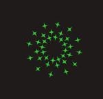 DreamKraft Green Vinyl Glow In Dark Radium Star Wall Sticker 38x38 cm