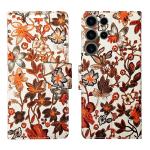 A D Enterprises Orange Pattern Flip Cover for Samsung S23 Ultra 5G | Magnetic Case | Shock Absorbent | Flip Cover Samsung S23 Ultra 5G
