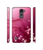 Casotec Pink Abstract Design 3D Printed Hard Back Case Cover for LG Stylus 2