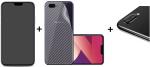 ATC Ceramic Matte Finishing Screen Protector With Back Carbon Fiber Skin And Camera Tempered Glass For Oppo A3S (Combo Of 3)