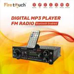 Firetouch FM Radio with Bluetooth Speaker with Powerful Sound, (Deluxe)- Remote Control Bluetooth(Black)