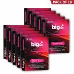 Bigfun Lubricated Climax Control Dotted, Ribbed & Contoured Long Lasting Condom for Men Count 3 - Total 30 Pcs (Xtra Time, Pack of 10)