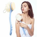 VAGHASIYA ENTERPRISE Shower Body Brush Long Handle Rub Back Tool Foaming Bath Brush 2 In 1 For Body Bath Brush Back Scrubber with Soft Bristles Long Handle Bathing, Spa Body Massage [Buy 1 Get 1 Free]
