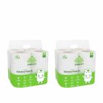 Shrayati Kitchen Towel/Tissue Paper Roll - Super Soft, Highly Absorbent Kitchen Tissue Roll, 4 Ply, Embossed Design, 60 Pulls Per Roll - Kitchen Roll, Pack of 8