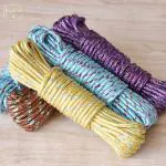 Homeleven Clothes Line Cloth Drying Nylon Braided Cotton Rope Pack of 4 (20 Meter, Multicolour)