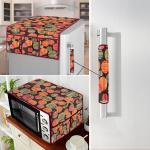 E-Retailer Exclusive 3-Layered PVC Combo Set of Appliances Cover (1 Pc. of Fridge Top Cover, 1 Pc Handle Cover and 1 Pc. of Microwave Oven Top Cover) (Color-Multi, Design-Circle, Set Contains-3 Pcs.)