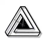 RAP CREATION Minimalist Infinite Triangle Metallic Wall Clock for Home and Office | Big Size Stylish Latest Home Decor | Black Color (Battery Included)