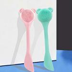 Feelhigh Multicolor Silicone Face Mask Brush Makeup Removal Scrubbers (pack of 2)