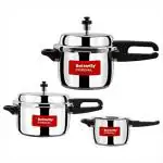 Butterfly Stainless Steel Cordial 2L, 3L & 5L Outer Lid Pressure Cooker (Pack Of 3)