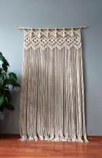 Craftery Beige Cotton Curtains Wall Hanging Parda Backdrop Arch