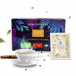 SOL Cold And Cough Herbal Tea - Organic Turmeric Green Teas With Lemon Ginger Lemongrass Black Pepper For Women & Men, Exotic Caffeine Free Ayurvedic Detox Indian Chai, Immunity Booster, 20 tea bags