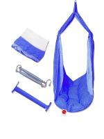 VParents Infant Baby Swing Cradle with Mosquito net and Spring (Dark Blue)