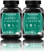 Naturewell Alfalfa Calcium Plus Magnesium Plus Zinc D3, 60 Tablets Each (Pack Of 2)