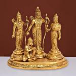 ARTVARKO Brass Rama Sita Laxman Hanuman God Statue - 7 inch