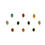 Comet Busters Multicolor Oval Shaped Bindi For Women