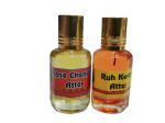 KAH ATTAR Rose Chandan and Ruh Kesar Long Lasting Fragrance 12 ml Each