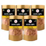 Life SOYA Cups Katori Healthy Fiber Gluten Free | Masala | Flavour | Pack of 5 | Each 120g