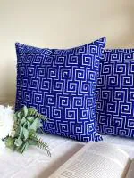 Earthy India Designer thick Cotton Cushion Cover 12 inch x 12 inch 1 pcs(royalbluemaze12*12)