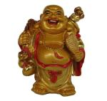 Astroghar Big Laughing Buddha Lifting A Huge Gold Ingot 8.9 x 15.2 cm