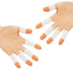 Robustt Disposable Latex Finger Cots (144 Pcs, Multicolor), Safe and Multipurpose Rubber Fingertips, Protective Finger Gloves