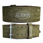Aurion by 10club Suede Leather Weight Lifting Gym Belt | Powerlift Gym Belt for Heavy Workout | Professional Heavy Weightlifting Belt - Olive Green (Large)