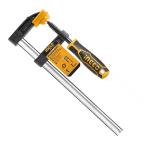 INGCO F Clamps (50x250mm), F Clamp with Rubberized Handle and Surface Protection PVC Cover for Better Grip Metal F Clamps for Woodworking Glass and Welding Works