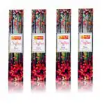 DELTA BRAND Saffron Flora Incense Sticks| Saffron Agarbatti-Pack of 4