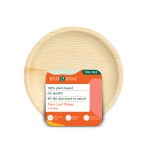 ECO SOUL (6 inch, Set of 50) Palm Leaf Disposable Plates| Eco-friendly, Compostable, Party Plates