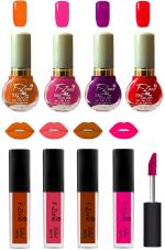 OUR BEAUTY Nail Polish And Lipstick Combo 96 (Pack Of 4)