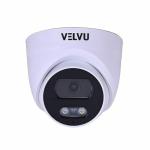 Velvu 2MP Color Night Vision Wired Day/Night 24 Hour Full Color Vision 1080p Full HD with inbuilt Audio Mic Indoor Dome CCTV Surveillance Camera Compatible with 2MP and Above DVR