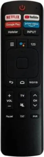 Xpecial Remote Controller for VU 4K Smart LED and LCD TV (Black)