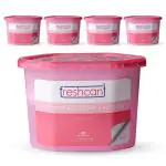 freshcant Compact Moisture Absorber By CILICAnT for Car - Dehumidifier for Car - Pack Of 5 (Fragrance: Rose)