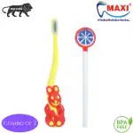 MAXI Oral Care Combo of 2-(1 Kids) Bingo Junior Toothbrush & (1 TC) Lollipop Tongue Cleaner