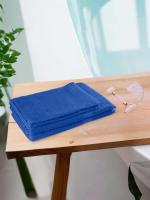 REGENCY EXPORTS PVT.LTD Quattro Towels 100% Cotton 400 GSM Set of 4 Cobalt Blue