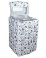 Classic Top Load Washing Machine Cover Suitable for Godrej 6.0 Kg, 6.2 Kg, 6.5 Kg | 56Cms X 57Cms X 86Cms | Half White & Grey