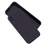 Rakulo For Redmi Note 7 Pro Liquid Silicone with Camera Protection Back Cover Case (Black)