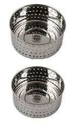DiBha Silver Stainless Steel Round Shape Paneer Mould Maker (350 ml and 500 ml)