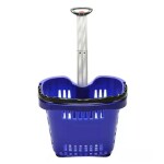 Bigapple 56L Shopping Basket with Wheels and Aluminium Handle ( Blue)