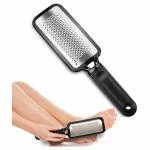 MAPPERZ Stainless Steel Remover Tool Foot Filer Heel Scrubber Foot Scrubber for Dead Skin(Black)