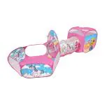 BUMTUM 3-in-1 Unicorn Portable Ball Pool Tunnel & Tent house | Colorful Ball Pit Foldable With Basketball Hoop | Activity Indoor Outdoor Playhouse For Kids 1-5 Years - Balls Not Included