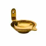 Spillbox Innovation LLP Handcrafted Traditional Brass Diya for Pooja / Pooja Aarti / Deepam / Oil Lamp for Home Temple / Wall Mounted Agal Vilakku / Akdam Deewar